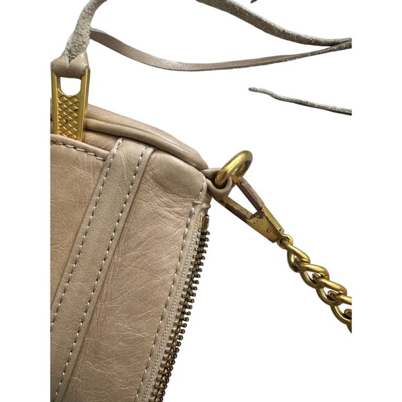 REBECCA MINKOFF Tan Gold Leather MAC Crossbody Bag - Picture 13 of 14